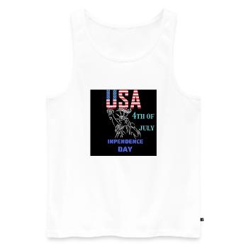 USA, Statue of Liberty - Men's Premium Organic Tank Top - white - Front - AI Model Male 178 light (178cm)