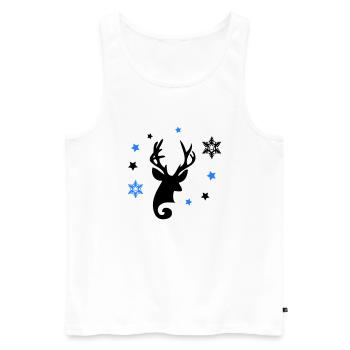 Étoiles de cerf - Débardeur bio Premium Homme - blanc - Devant - Michal (187cm)
