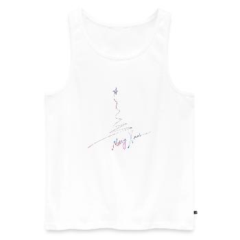 Merry Christmas Christmas xmas holiday winter santa nordic - Men's Premium Organic Tank Top - white - Front - Michal (187cm)