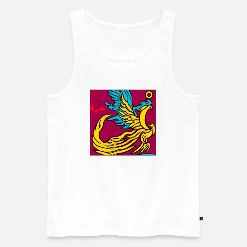 Illustration eines Phönix, Vektorstil - Männer Premium Bio Tank Top - Weiß