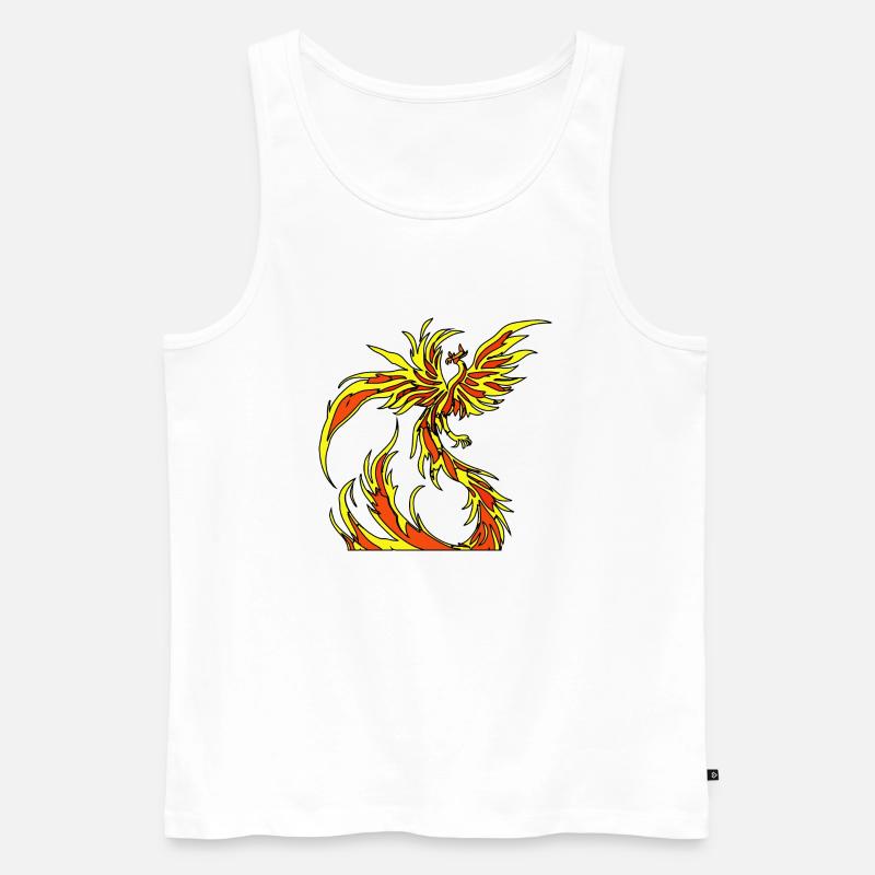 Illustration eines Phönix, Vektorstil - Männer Premium Bio Tank Top - Weiß