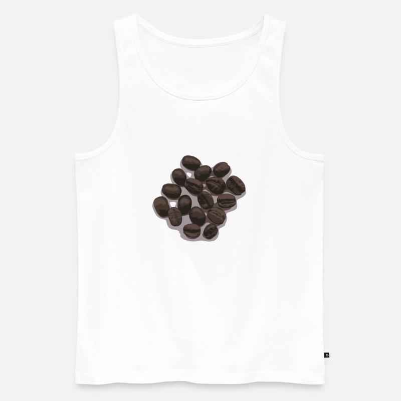 Ein paar Kaffeebohnen - Männer Premium Bio Tank Top - Weiß