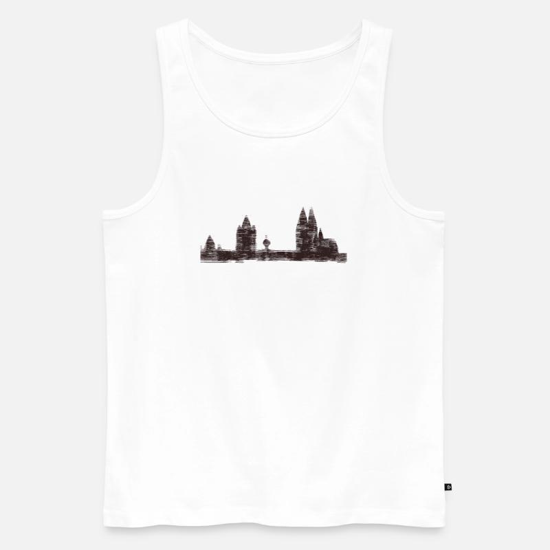 köln schatten - Männer Premium Bio Tank Top - Weiß