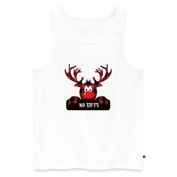 no GIFtS - Débardeur bio Premium Homme - blanc - Devant - Michal (187cm)