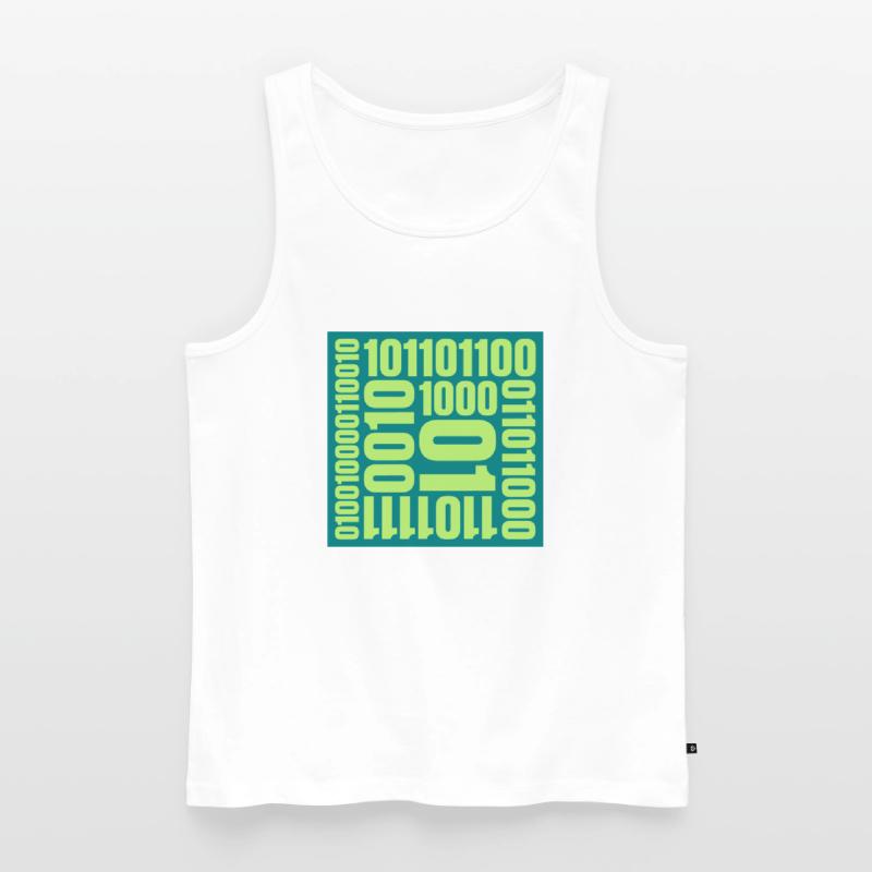 Binär Code Programm Sprache Männer Premium Bio Tank Top