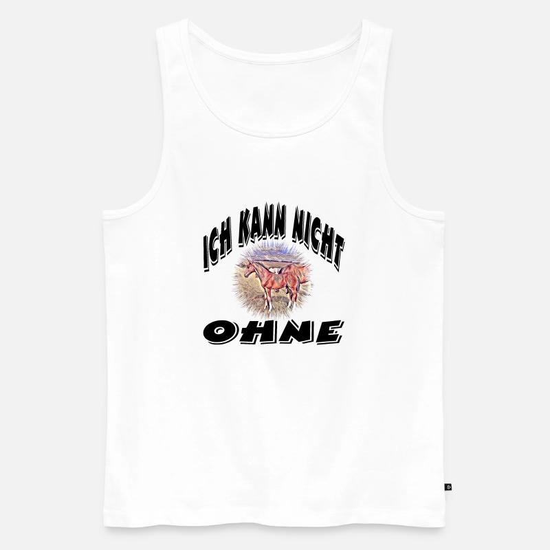 Pferde - Männer Premium Bio Tank Top - Weiß