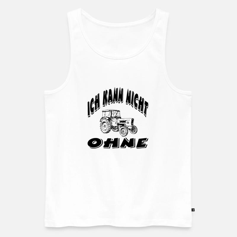 Traktor - Männer Premium Bio Tank Top - Weiß