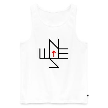 Neu-Wind-Rose - Men's Premium Organic Tank Top - white - Front - Michal (187cm)