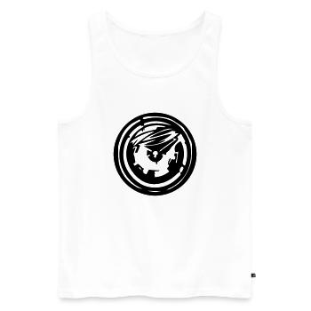 Map - Men's Premium Organic Tank Top - white - Front - AI Model Male 178 light (178cm)