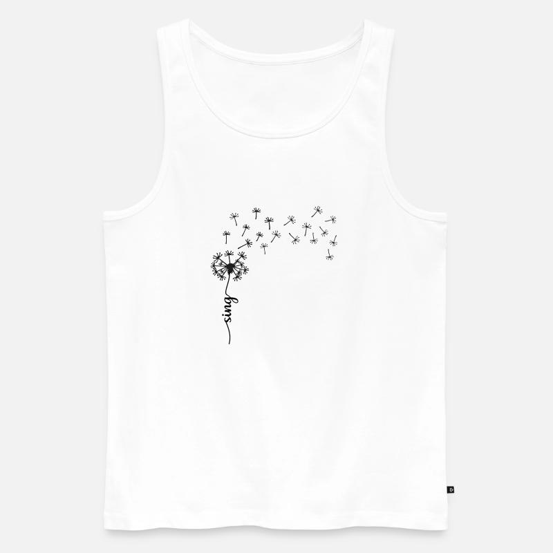 Sing Löwenzahn Design - Männer Premium Bio Tank Top - Weiß