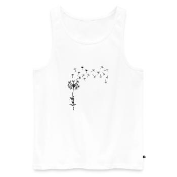 Conception de Faith Dandelion - Débardeur bio Premium Homme - blanc - Devant - Michal (187cm)