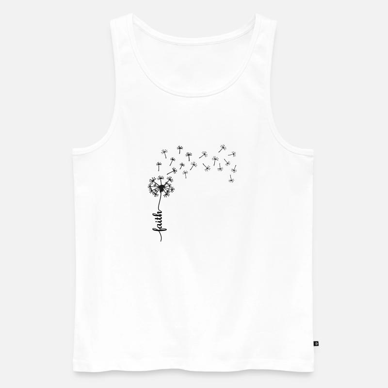 Conception de Faith Dandelion - Débardeur bio Premium Homme - blanc
