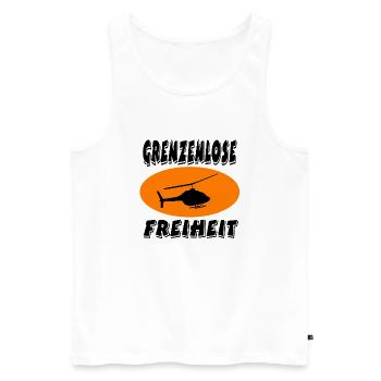 Hubschrauber - Männer Premium Bio Tank Top - Weiß - Vorne - Michal (187cm)