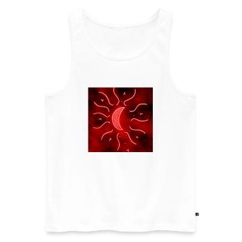 Luna Mandala Roja - Men's Premium Organic Tank Top - white - Front - AI Model Male 178 light (178cm)