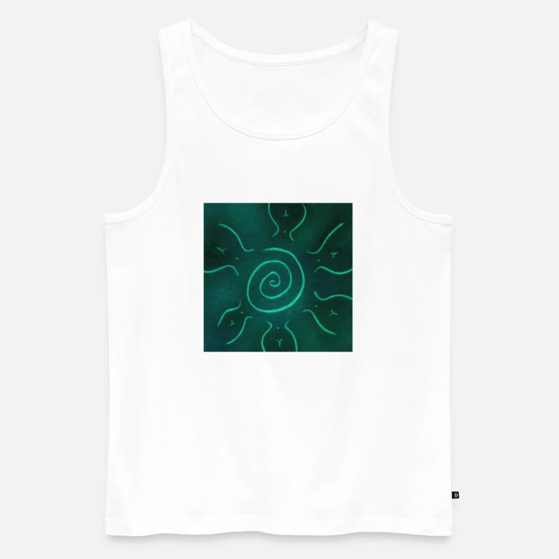 ELEKTRISCHE SONNE - Männer Premium Bio Tank Top - Weiß