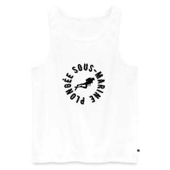 plongée sous marine - Débardeur bio Premium Homme - blanc - Devant - Michal (187cm)