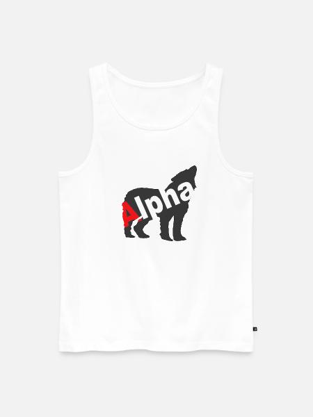 Alphawolf - Männer Premium Bio Tank Top - Weiß