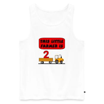 Bauer - Männer Premium Bio Tank Top - Weiß - Vorne - Michal (187cm)