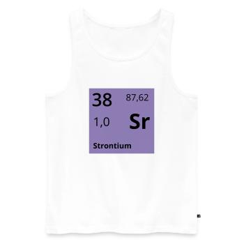 Strontium - Männer Premium Bio Tank Top - Weiß - Vorne - Michal (187cm)