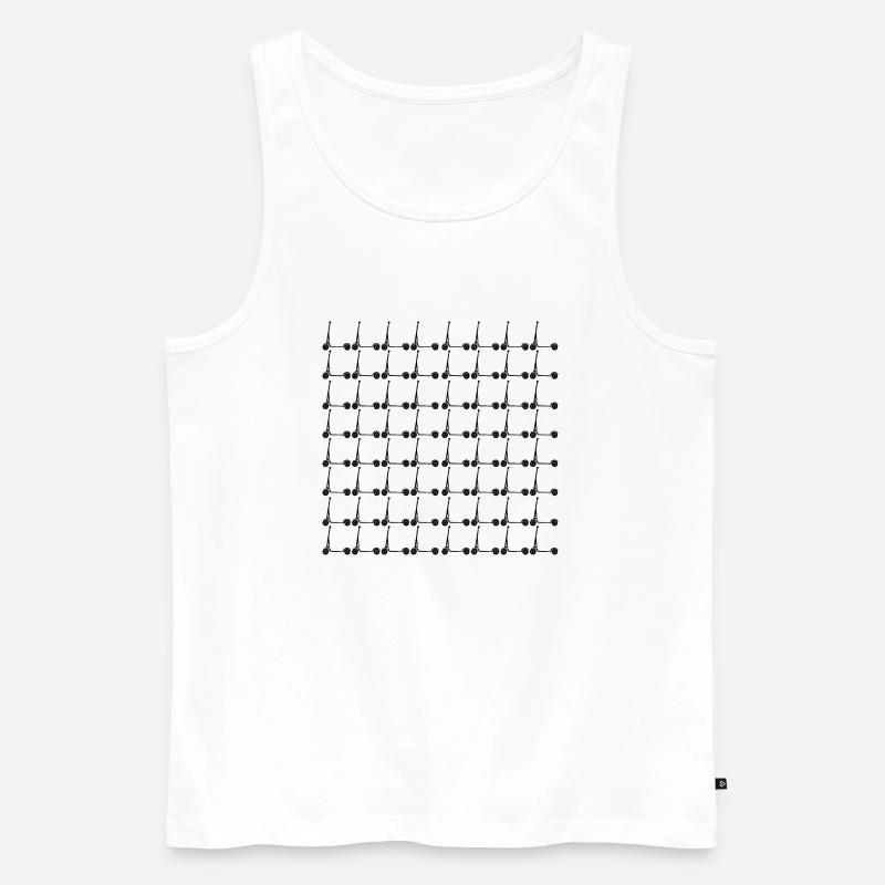 E-Scooter E-Roller Scooter - Männer Premium Bio Tank Top - Weiß