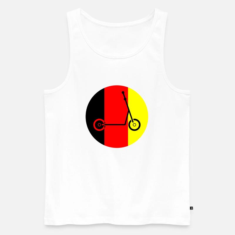E-Scooter E-Roller Scooter - Männer Premium Bio Tank Top - Weiß