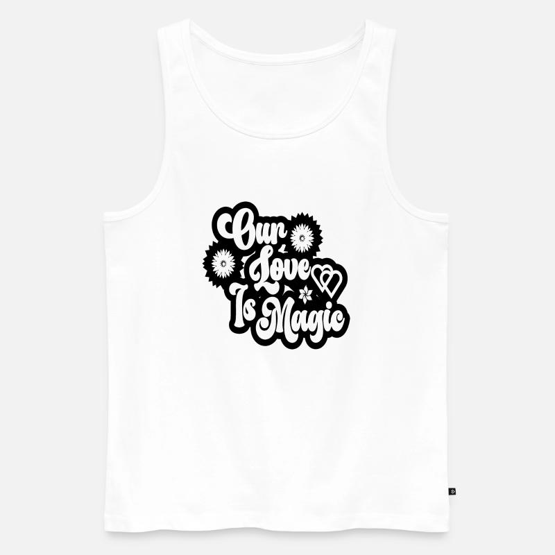Our Love is Magic - Männer Premium Bio Tank Top - Weiß