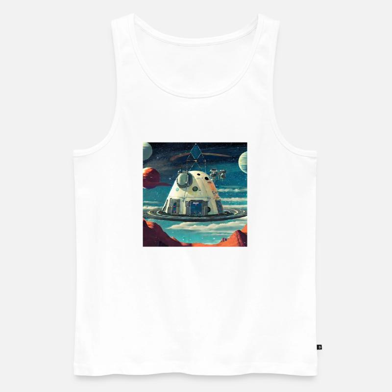 Cosmic Creativity 9 - Männer Premium Bio Tank Top - Weiß