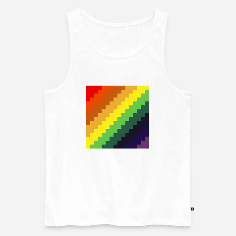 Pixelbogen - Männer Premium Bio Tank Top - Weiß