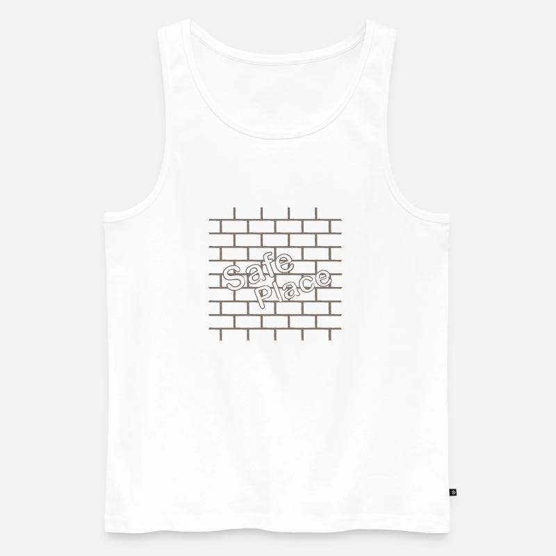 SICHERER ORT - Männer Premium Bio Tank Top - Weiß
