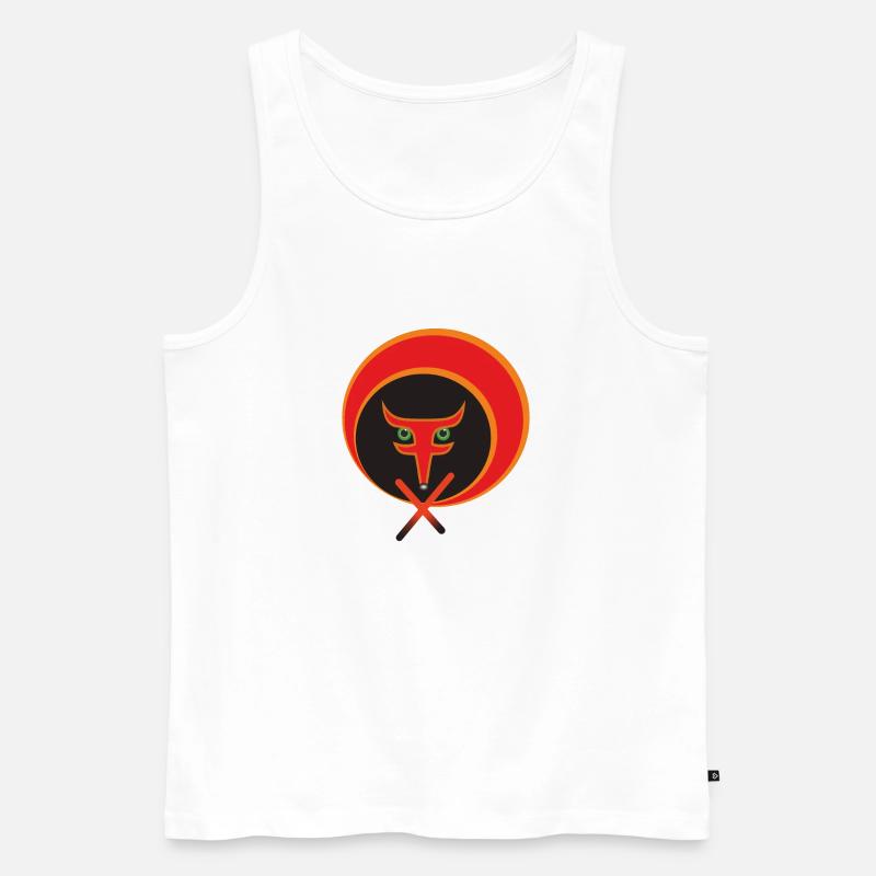 Der Rotfuchs des Lebens. - Männer Premium Bio Tank Top - Weiß