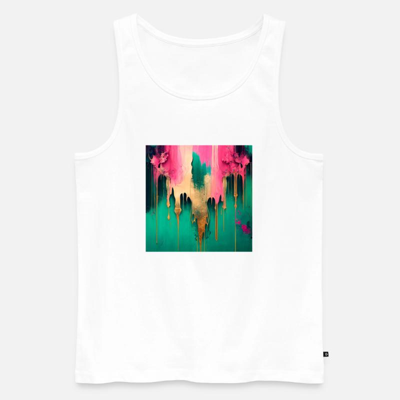 Der Splash - Männer Premium Bio Tank Top - Weiß