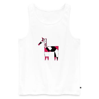 Ein lustiges Einhorn - Männer Premium Bio Tank Top - Weiß - Vorne - Michal (187cm)