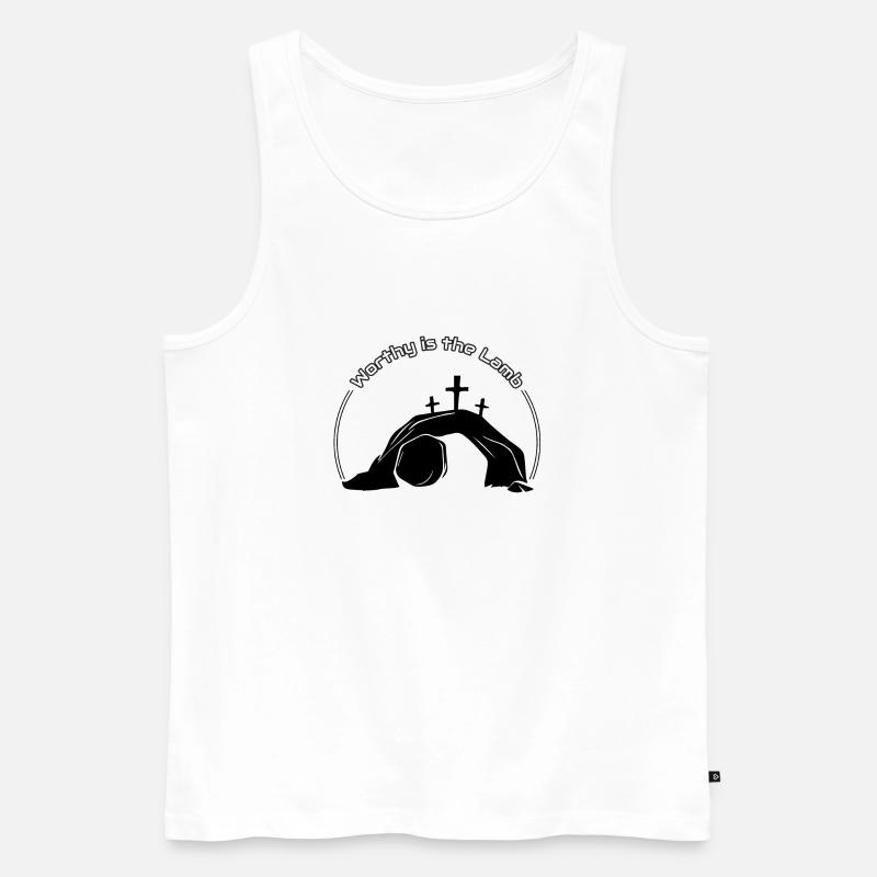 Würdig ist das Lamm - Männer Premium Bio Tank Top - Weiß