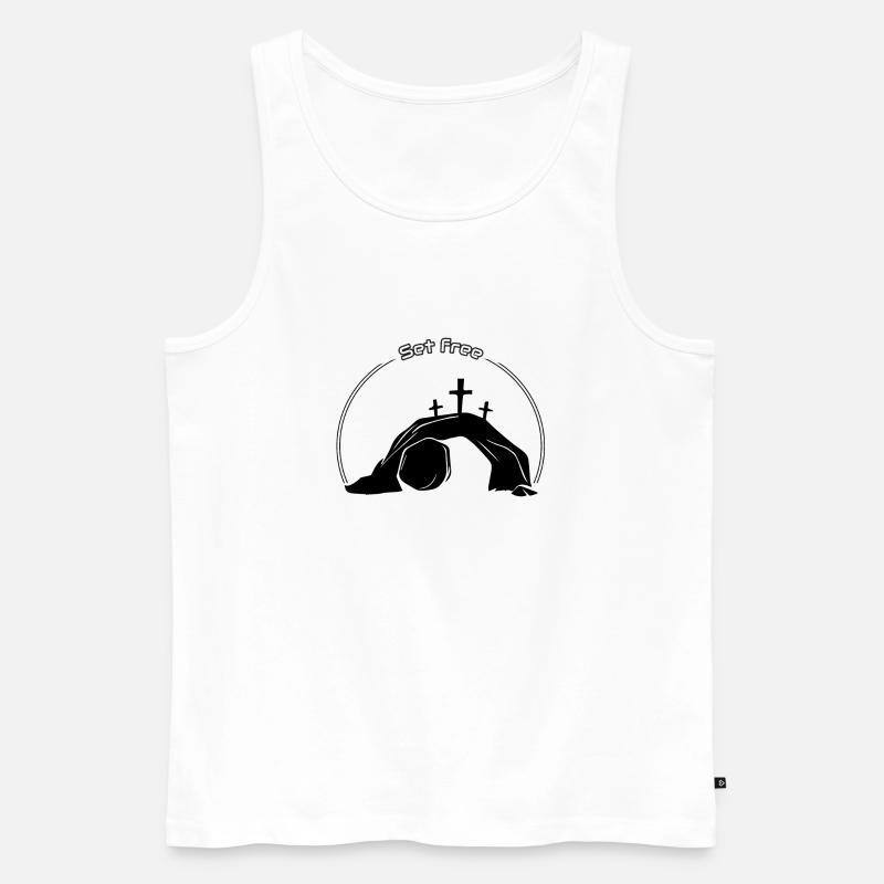 Freilassen - Männer Premium Bio Tank Top - Weiß
