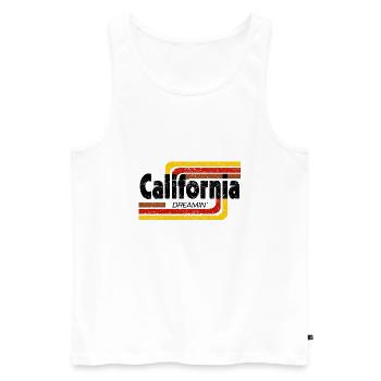 California Dreamin Grunge - Männer Premium Bio Tank Top - Weiß - Vorne - Michal (187cm)
