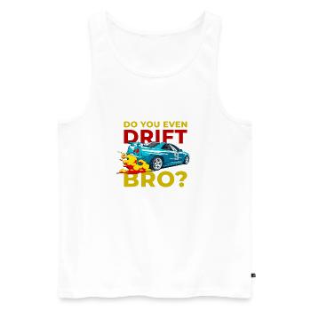 Funny car design gift idea - Männer Premium Bio Tank Top - Weiß - Vorne - AI Model Male 178 light (178cm)