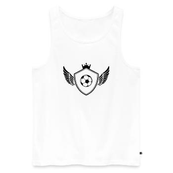 Football crest - Men's Premium Organic Tank Top - white - Front - Michal (187cm)