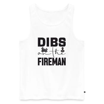 Dibs on the Fireman - Men's Premium Organic Tank Top - white - Front - Michal (187cm)