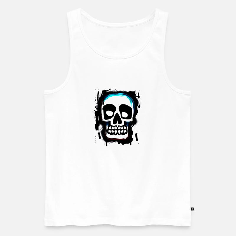 Schädel-MBP - Männer Premium Bio Tank Top - Weiß