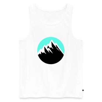 mountains - Männer Premium Bio Tank Top - Weiß - Vorne - AI Model Male 178 light (178cm)