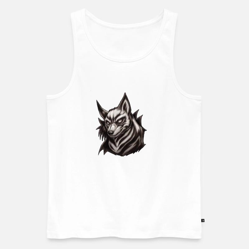 Big Bad Wolf - Männer Premium Bio Tank Top - Weiß