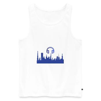 DJ landscape - Débardeur bio Premium Homme - blanc - Devant - Michal (187cm)