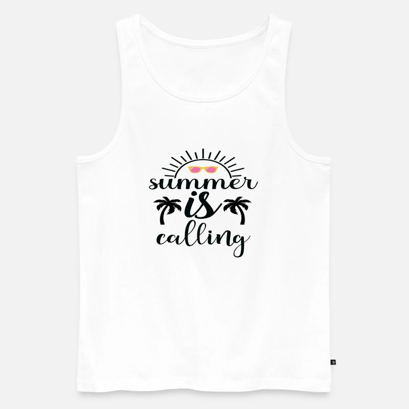 Summer is Calling - Männer Premium Bio Tank Top - Weiß