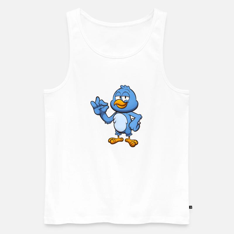 Perfekter blauer Vogel - Männer Premium Bio Tank Top - Weiß