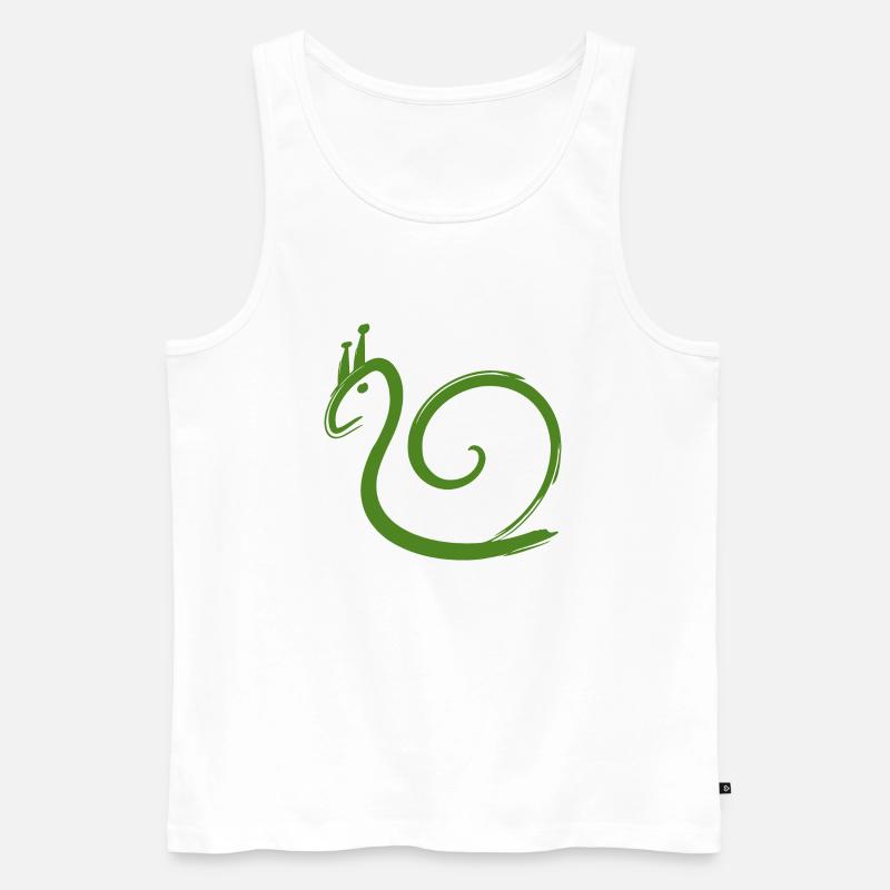 Schnecke - Männer Premium Bio Tank Top - Weiß