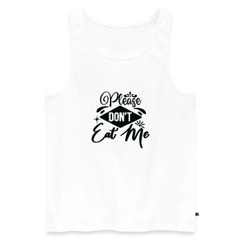 Please Don´t Eat Me - Männer Premium Bio Tank Top - Weiß - Vorne - AI Model Male 178 light (178cm)