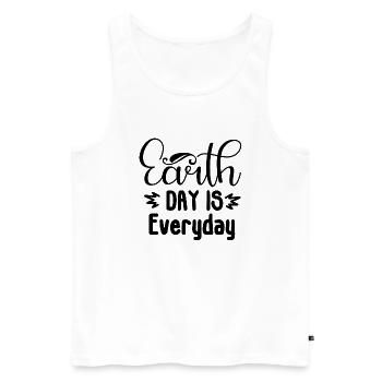 Earth Day is Everyday - Männer Premium Bio Tank Top - Weiß - Vorne - AI Model Male 178 light (178cm)
