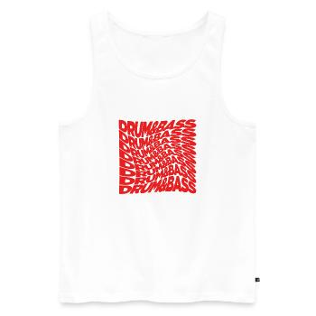 Drum And Bass Trippy - Men's Premium Organic Tank Top - white - Front - Michal (187cm)