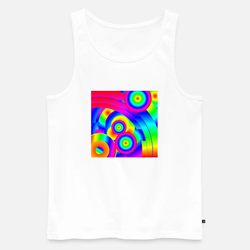 Abstrakter Komet - Männer Premium Bio Tank Top - Weiß