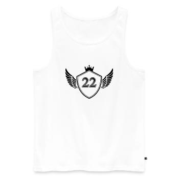 Armoiries 22 - Débardeur bio Premium Homme - blanc - Devant - Michal (187cm)